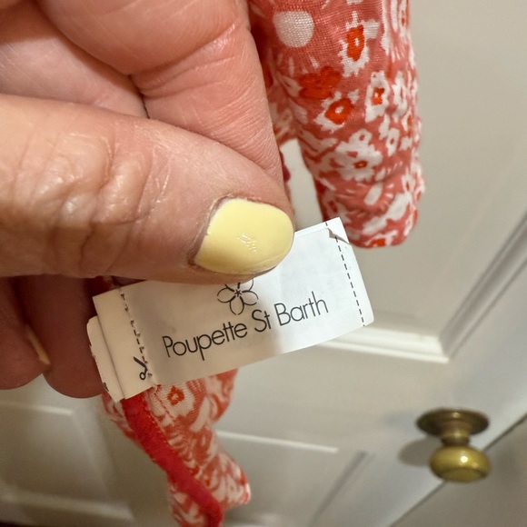 Poupette St. Barth Red and White Floral Set - Picture 4 of 8